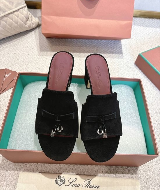 Loro Piana Knit Upper Soft Lined Non Slip Slide Sandals
