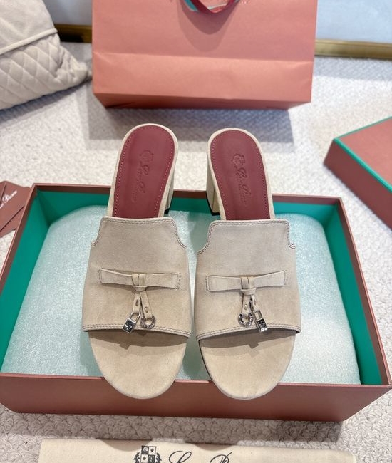 Loro Piana Knit Upper Soft Lined Non Slip Slide Sandals