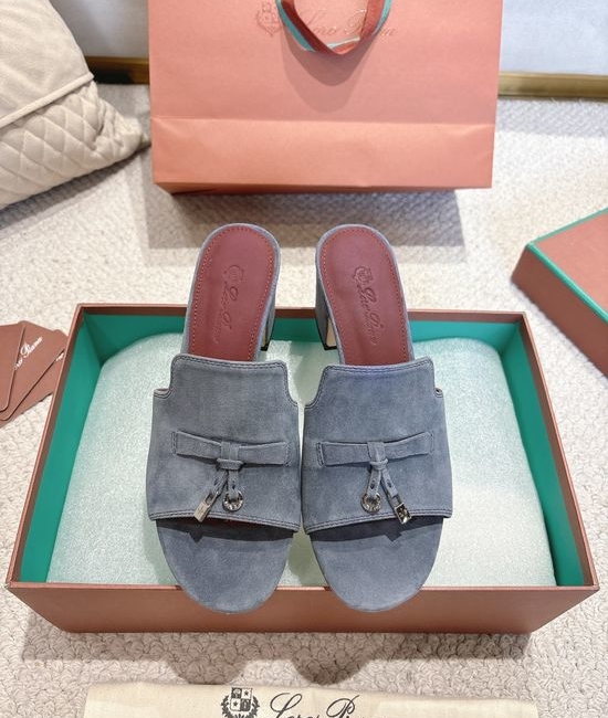 Loro Piana Knit Upper Soft Lined Non Slip Slide Sandals