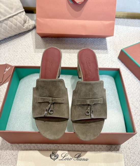 Loro Piana Knit Upper Soft Lined Non Slip Slide Sandals