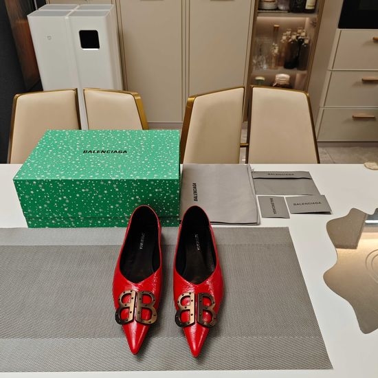 Balenciaga Limited Edition Magnetic Box Flat Shoes with BB Buckle