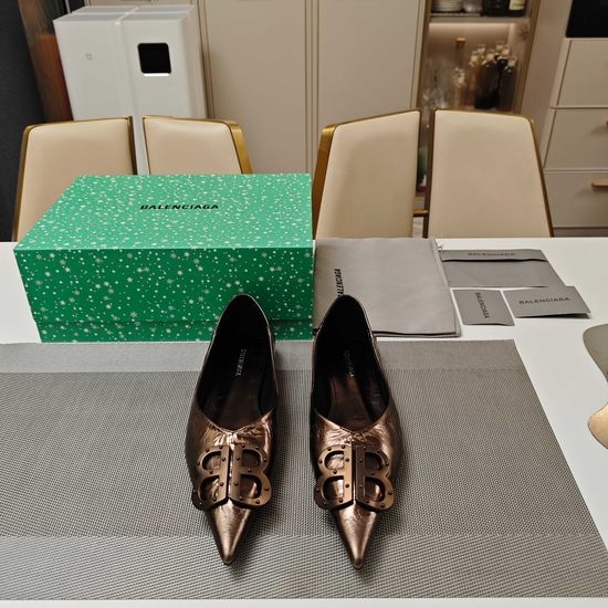 Balenciaga Limited Edition Magnetic Box Flat Shoes with BB Buckle
