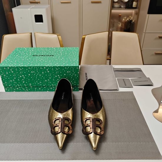 Balenciaga Limited Edition Magnetic Box Flat Shoes with BB Buckle