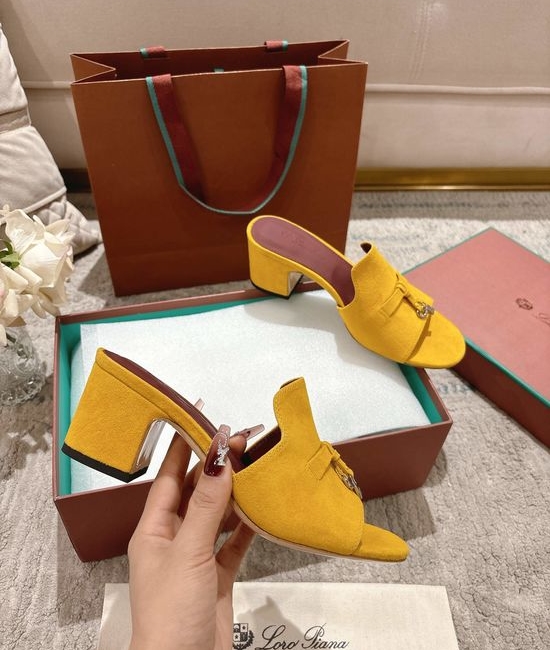 Loro Piana Knit Upper Slippers with Sheepskin Lining and Leather Sole
