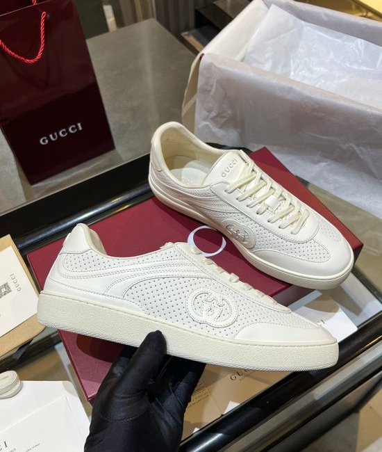 Gucci Premium Retro Casual Training Sneakers Durable Suede Leather Upper