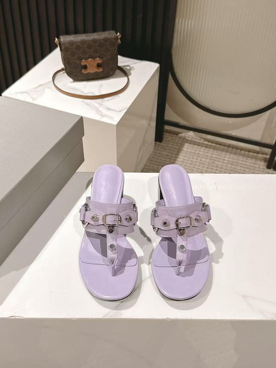 Balenciaga Metal Studded Comfort Flat Slide Sandals