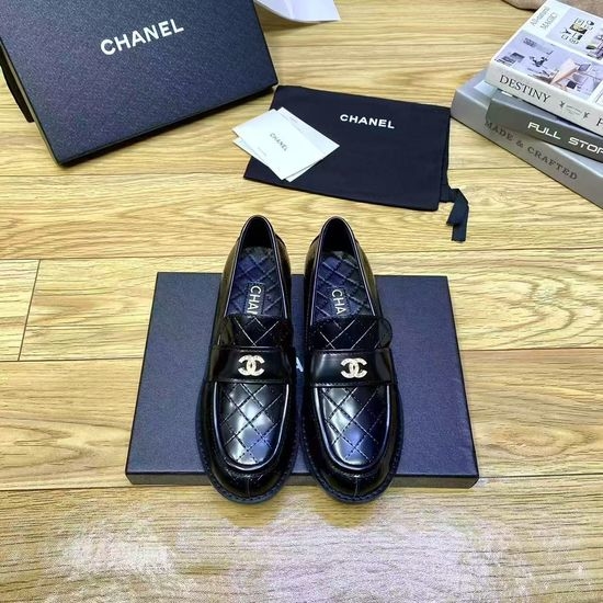 Chanel Vintage Round Toe Dance Shoes With Leather Sole