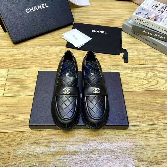 Chanel Vintage Round Toe Dance Shoes With Leather Sole
