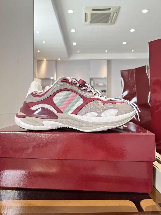 Gucci Striped Breathable Sneakers With Non-slip Sole