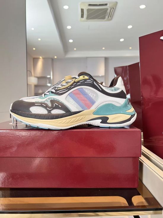 Gucci Striped Breathable Sneakers With Non-slip Sole