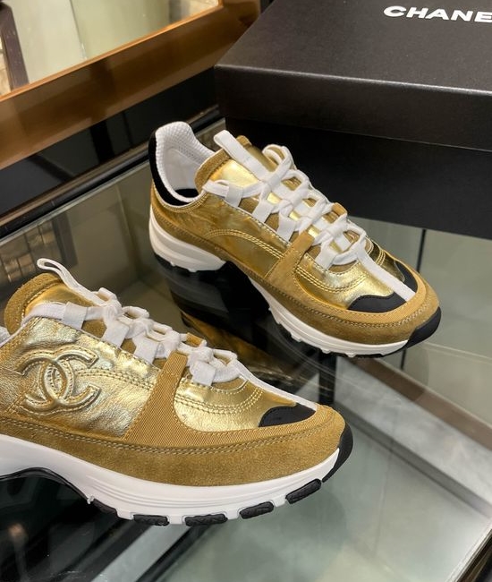 Chanel Premium Leather Casual Sneakers Soft Lining Anti-slip Flexible Sole