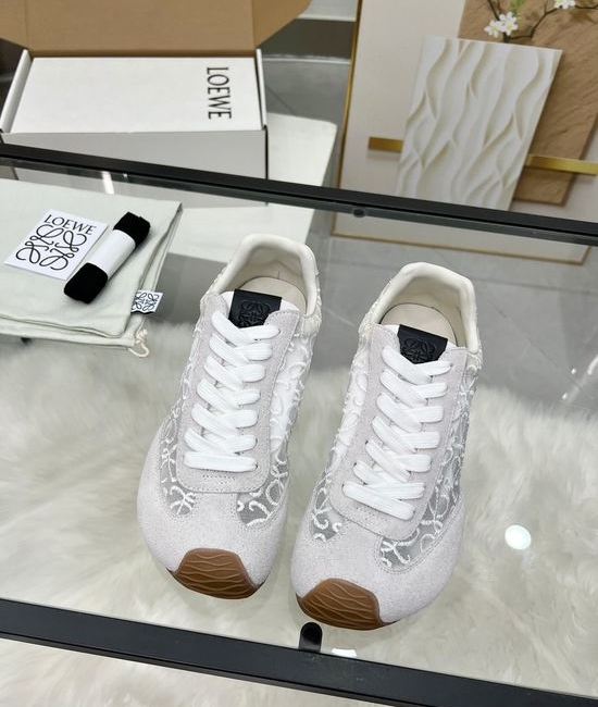 Loewe Retro Mesh Running Shoes Classic Non Slip Casual Athletic Footwear