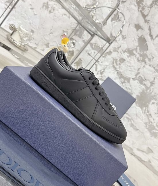 Christian Dior CD Genuine Leather Suede Casual Sneakers with Non-slip Sole