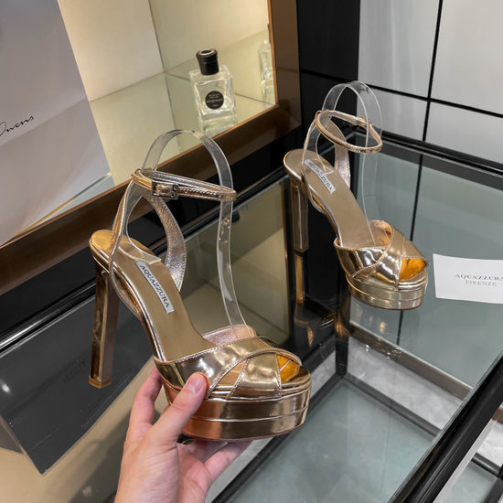 Aquazzura Patent Leather High Heel Sandals With Full Packaging