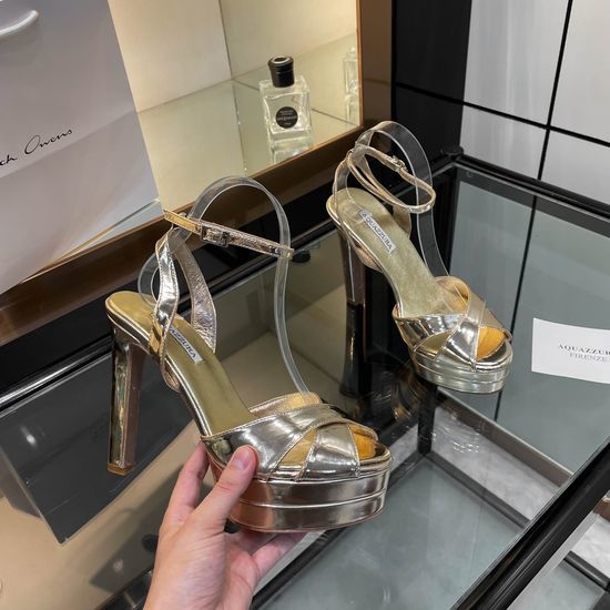 Aquazzura Patent Leather High Heel Sandals With Full Packaging