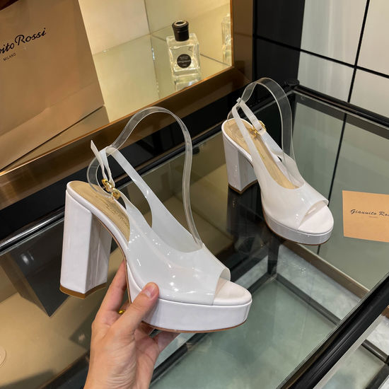 Gianvito Rossi Elegant Platform Chunky Heel Strappy Dress Sandals