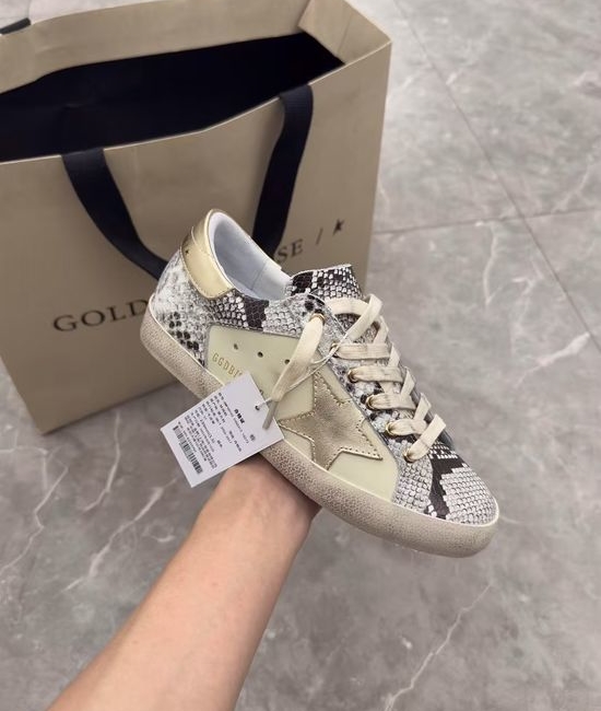 Golden Goose GGDB Premium Snake Pattern Vintage Distressed Casual Sneakers