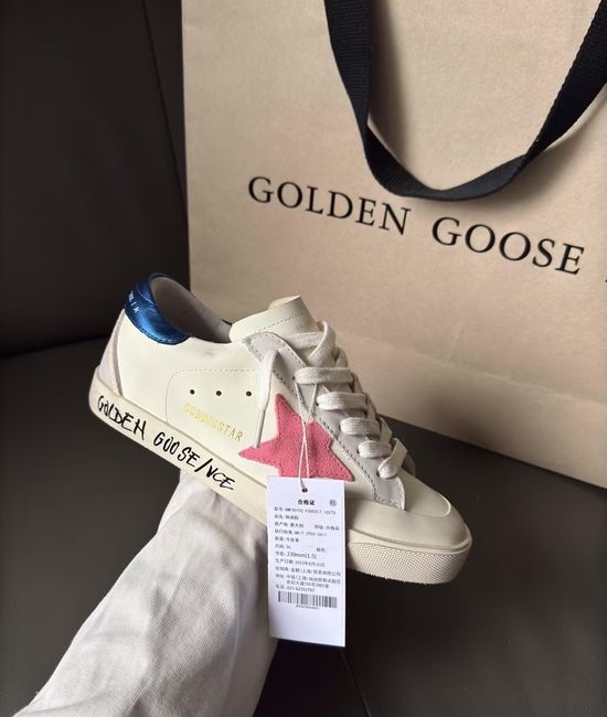 Golden Goose GGDB Premium Distressed Suede Casual Sneakers with Lift Insole