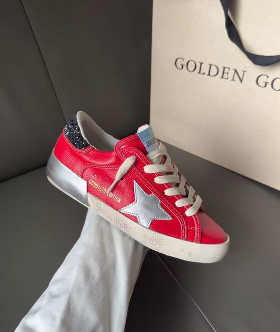 Golden Goose GGDB Retro Distressed Suede Casual Sneakers with Silver Accents