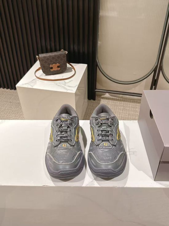 Balenciaga Vintage Distressed Leather Casual Sneakers with Signature Detail