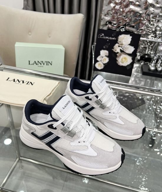 Lanvin Classic Suede Leather Casual Sneakers For Daily Wear