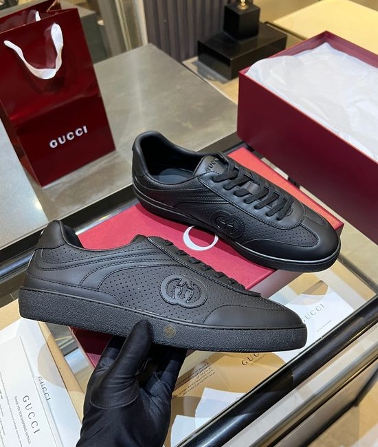 Gucci Premium Retro Casual Training Sneakers Durable Suede Leather Upper