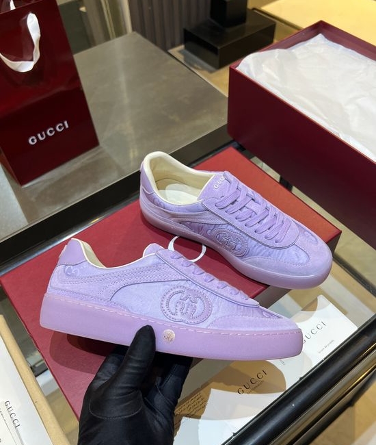 Gucci Premium Retro Casual Training Sneakers Durable Suede Leather Upper