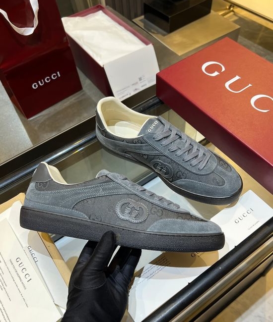 Gucci Premium Retro Casual Training Sneakers Durable Suede Leather Upper