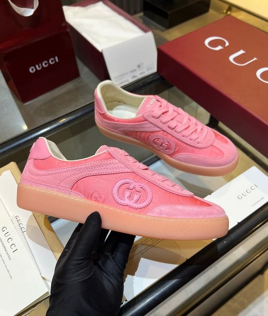 Gucci Premium Retro Casual Training Sneakers Durable Suede Leather Upper