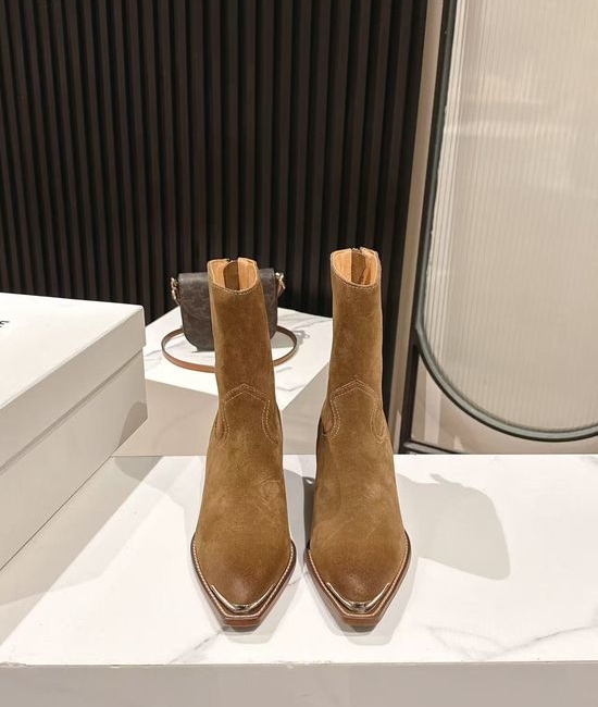 Celine Classic Logo Embellished Calfskin Ankle Boots