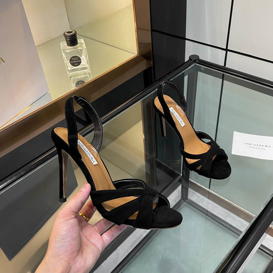 Aquazzura Elegant Cross Strap Platform High Heel Sandals