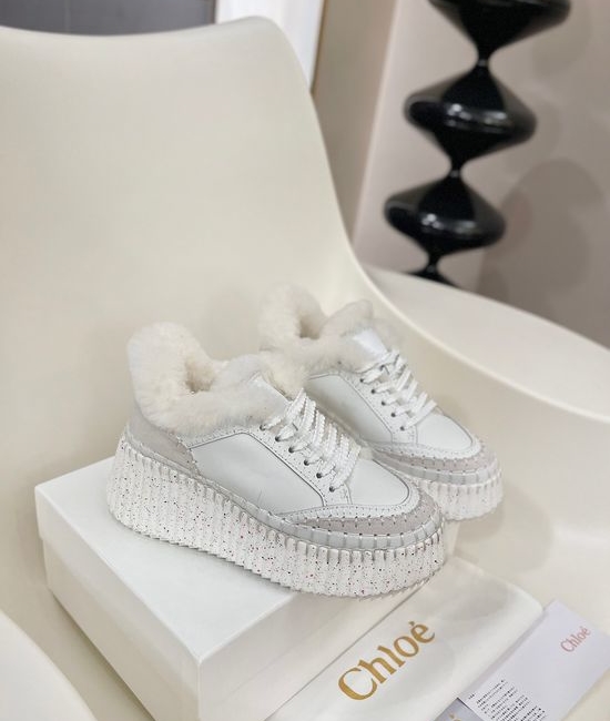Loewe Soft Leather Comfortable Casual Platform Sneakers