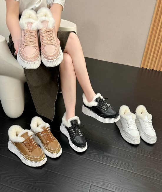 Chloe Genuine Leather Casual Shoes with Wool Lining Soft Sole