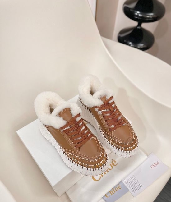 Loewe Soft Leather Comfortable Casual Platform Sneakers