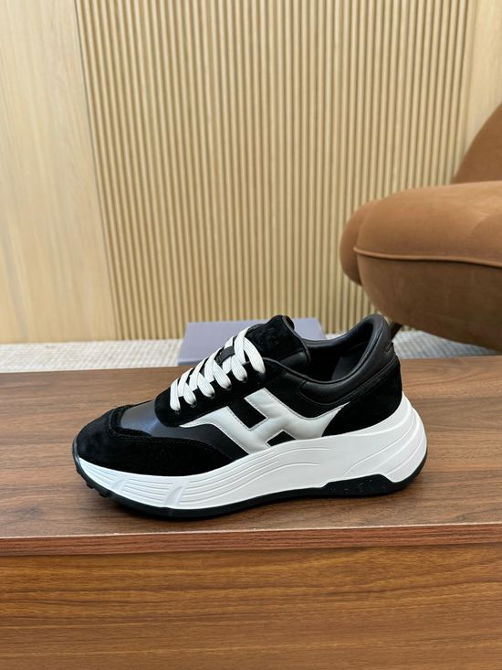 Hogan Color-Block Thick-Soled Sneakers with Striped Design