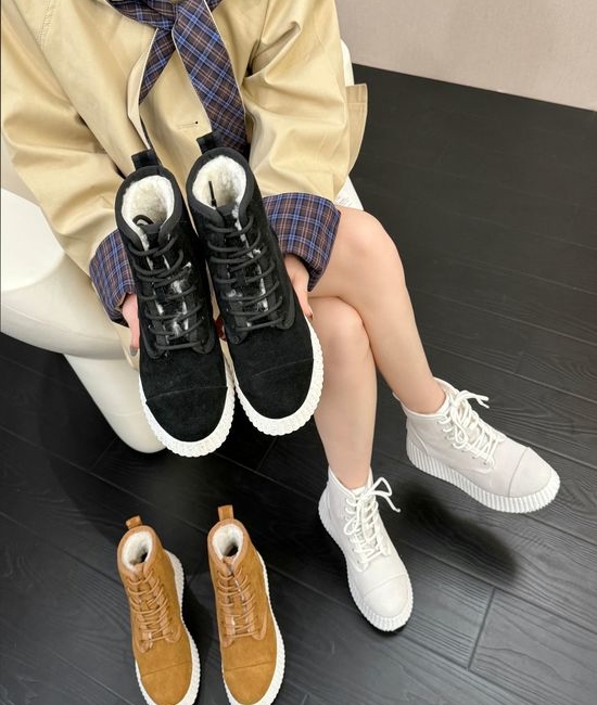 Chloe Suede Warm Footwear with Wool Lining Light Thick Sole