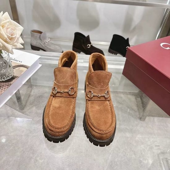 Gucci 4 Inch Nubuck Leather Casual Short Boots