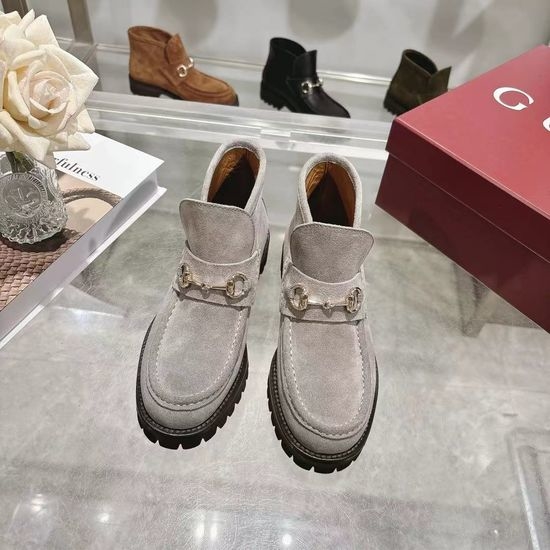 Gucci 4 Inch Nubuck Leather Casual Short Boots
