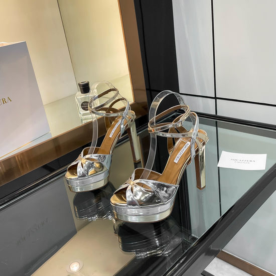Aquazzura Patent Leather High Heel Platform Sandals