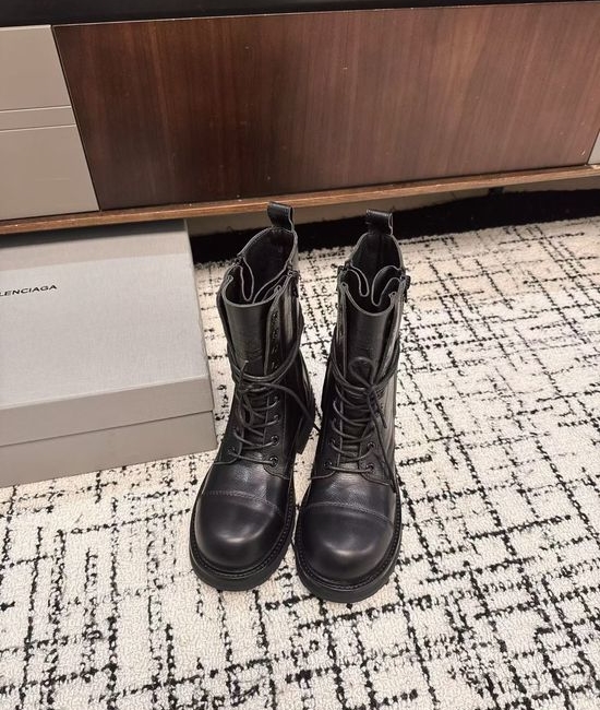 Balenciaga Genuine Leather Casual Non-slip Martin Boots