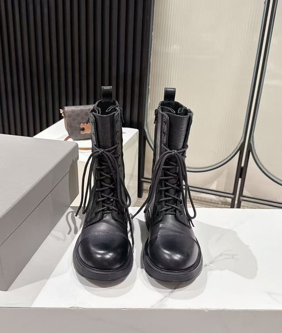 Balenciaga Classic Leather Short Boots with Rivet Detailing