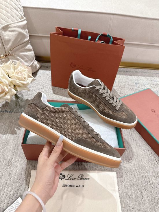 Loro Piana Premium Soft Leather Casual Shoes With Durable Rubber Sole