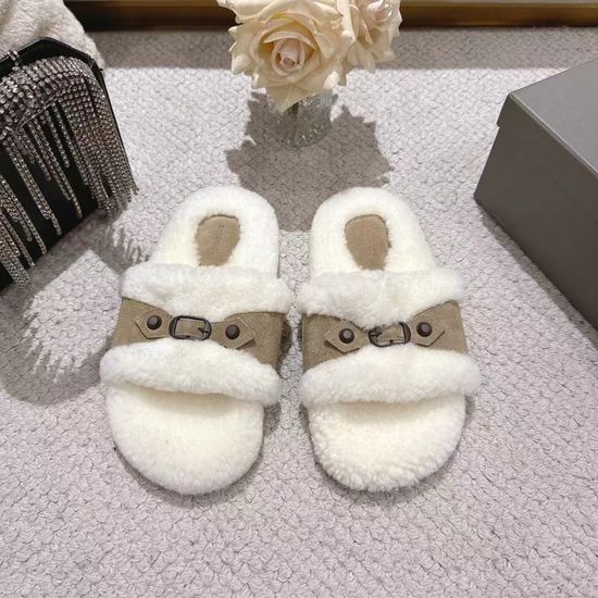 Balenciaga Suede Upper Lined Fuzzy Warm Home Slippers