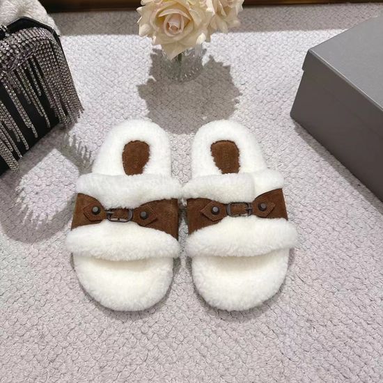 Balenciaga Suede Upper Lined Fuzzy Warm Home Slippers