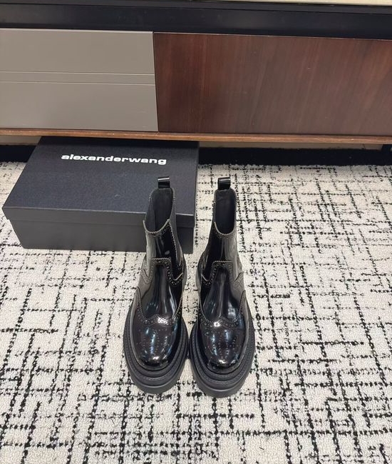 Alexander Wang Brogue Chelsea Boots with Non Slip Thick Sole