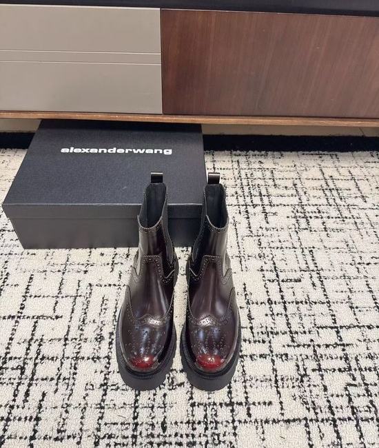 Alexander Wang Brogue Chelsea Boots with Non Slip Thick Sole