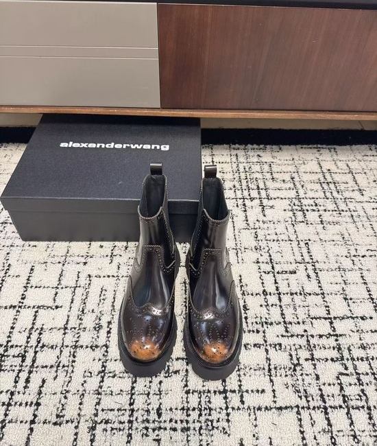 Alexander Wang Brogue Chelsea Boots with Non Slip Thick Sole