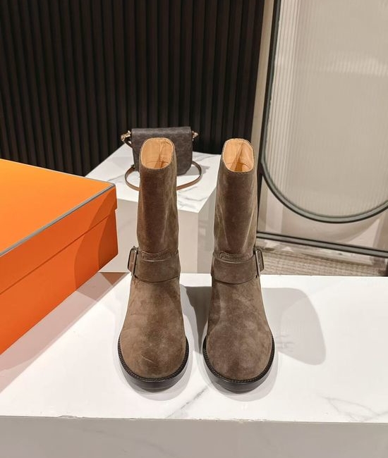 Hermes Classic Slip-on Ankle Boots With Comfortable Leather Lining