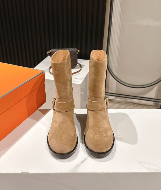 Hermes Classic Slip-on Ankle Boots With Comfortable Leather Lining