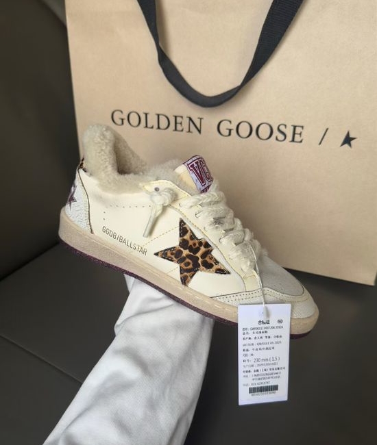 Golden Goose GGDB High-Quality Leopard Print Couple Sneakers with Custom Sole